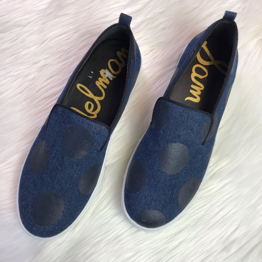 Sam Edelman Polka Dot Slip-on Sneaker EUC 7.5